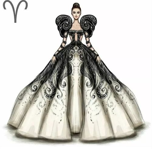 華麗服飾下的十二星座人物立繪,畫師設計人物有時也可以設計服裝