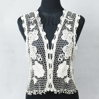 榮基工廠 專業加工水溶女式全棉刺繡馬甲背心，多款可訂染批發